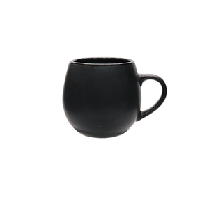 Color Glaze Series Black Drum Belly Closed Ceramic Cup