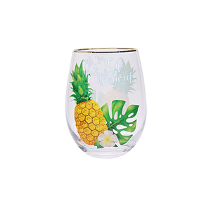 Hawaiian Collection Pineapple Printed Glasses