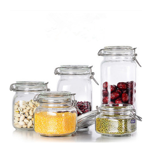 Transparent Glass Storage Jars