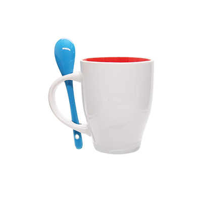Fork And Spoon Bulging Ceramic Mug
